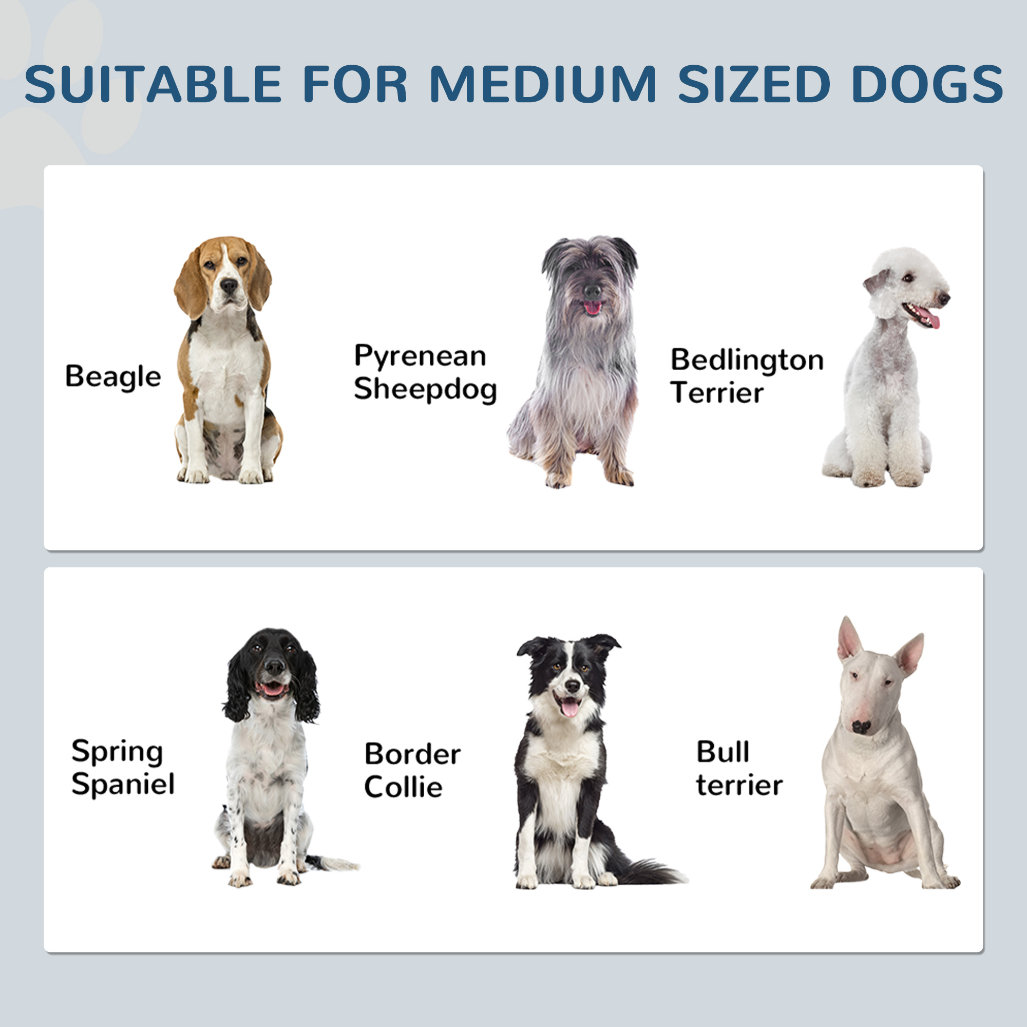 Pet Feeding Station, Dog Food Storage Cabinet w/ Raised Dog Bowls, Adjustable Panel, Hooks for Medium Dogs, White — image 7