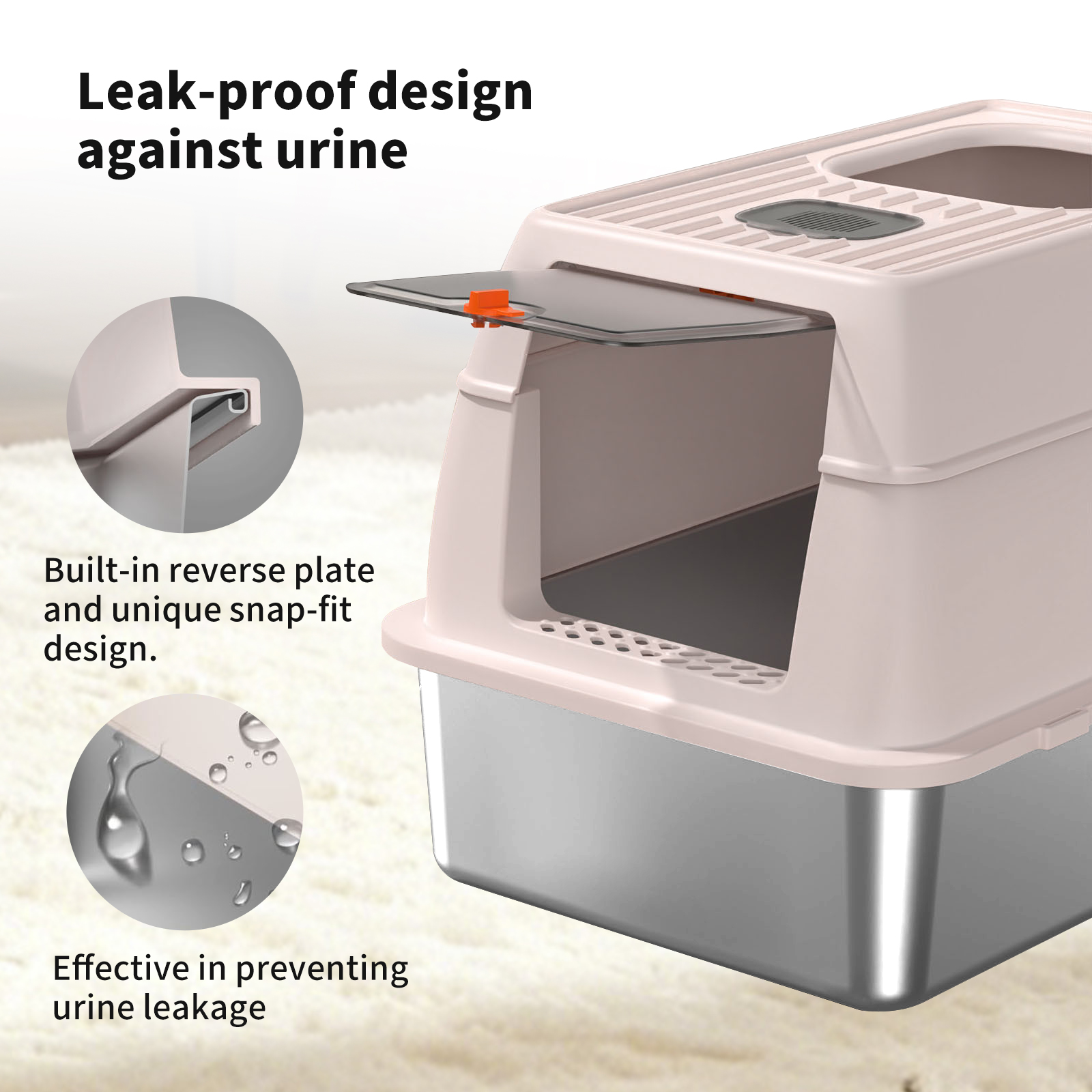 Stainless Steel Cat Litter Box - MSP001 — imagen 3