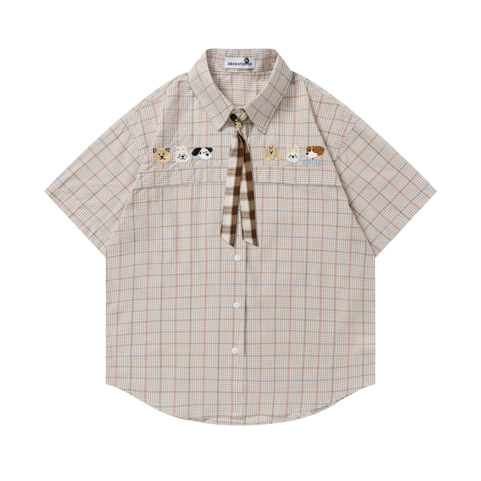 Dog Embroidered Tie Short Sleeve — image 8