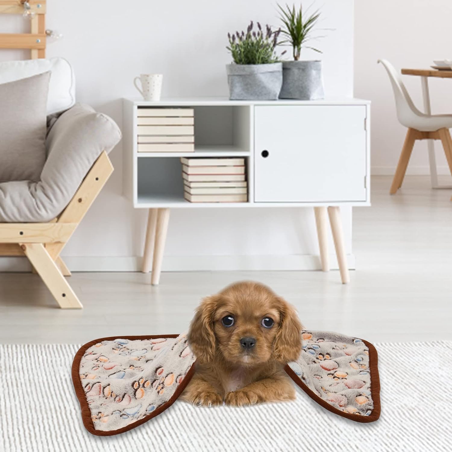 3 Pack Pet Blanket, Soft Plush Paw Print Dog Blanket Washable, Warm Fleece Cat Blanket For Large Medium Dogs, Sofa Couch Bed Cage Protector, 23 X 16 In, 30 X 20 In, 41 X 31 In, 47.2 X 39.3 In — image 5