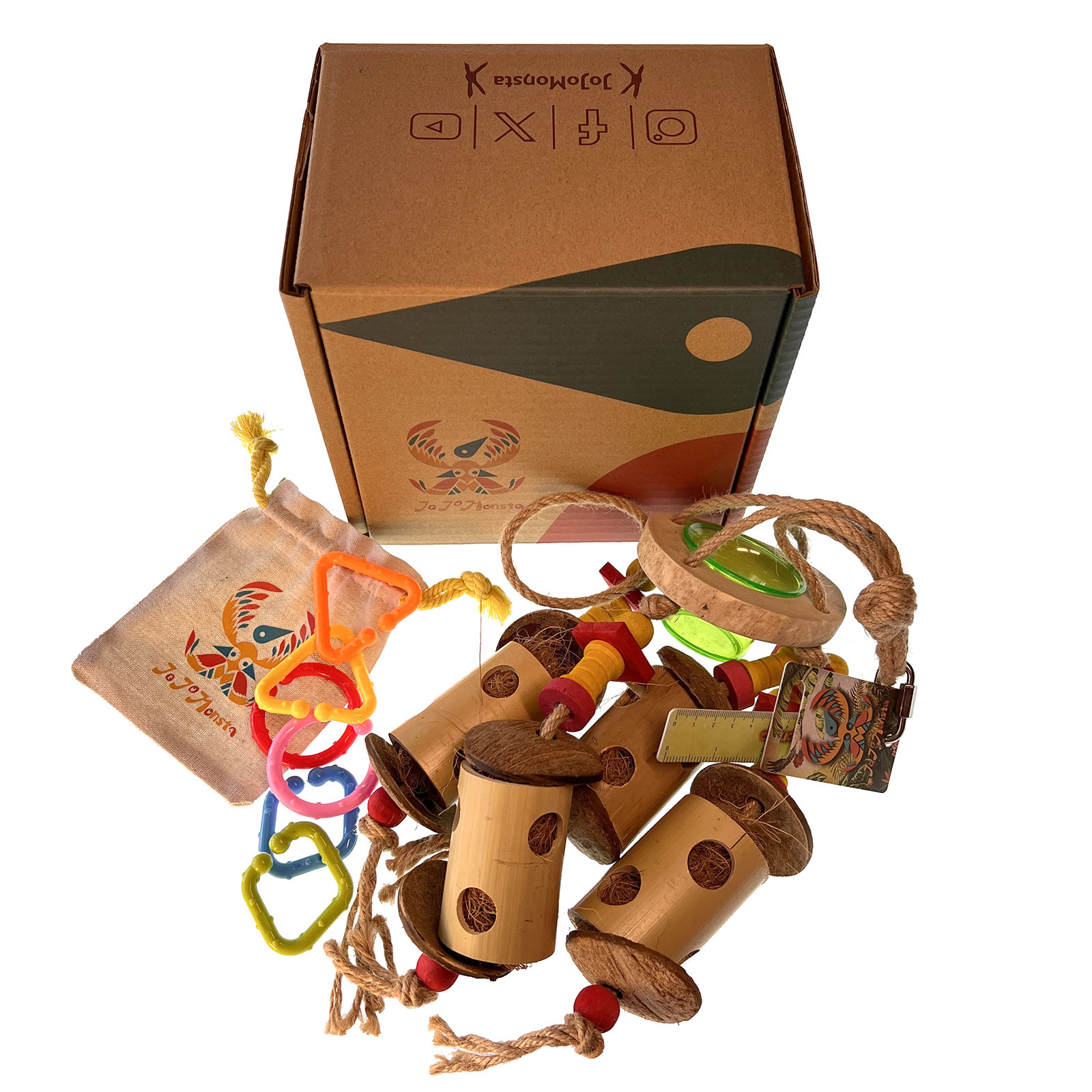 Parakeet Toys, Paradise Island Beehive Adventure Handmade Bird Toy Parrot Toy Set — image 2