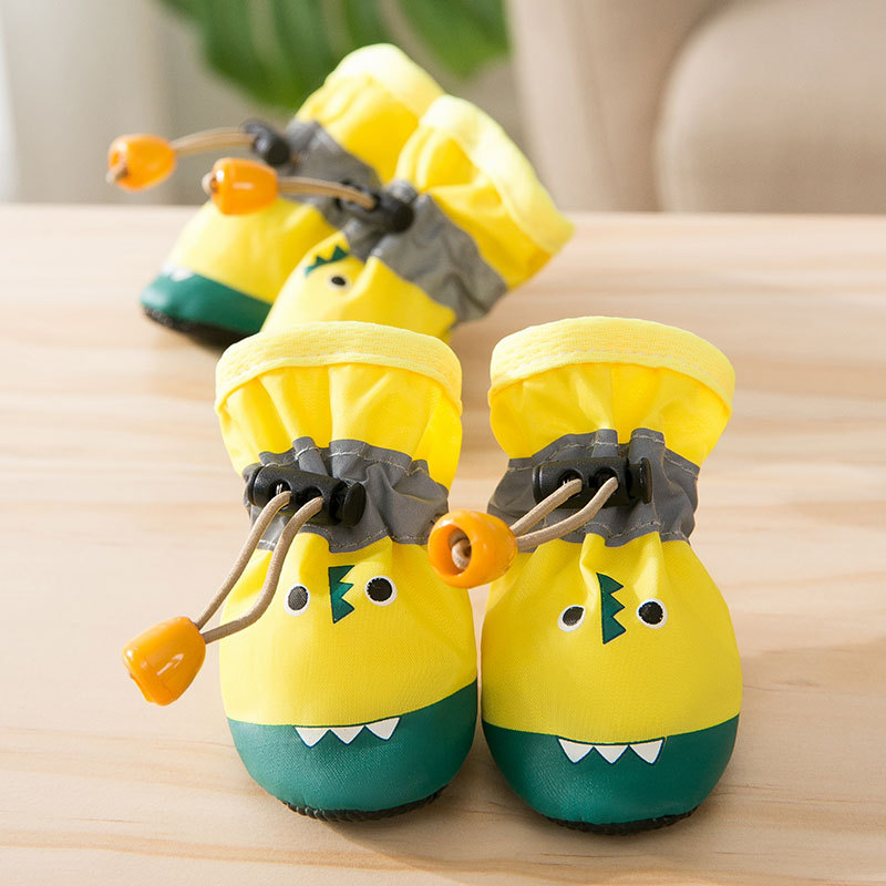 4 Piezas de Zapatos de Suela Suave para Cachorros, Diseño de Cocodrilo, para Salidas de Verano, Protección para Patas de Perros Pequeños tipo Teddy, Uso en las Cuatro Estaciones — imagen 1