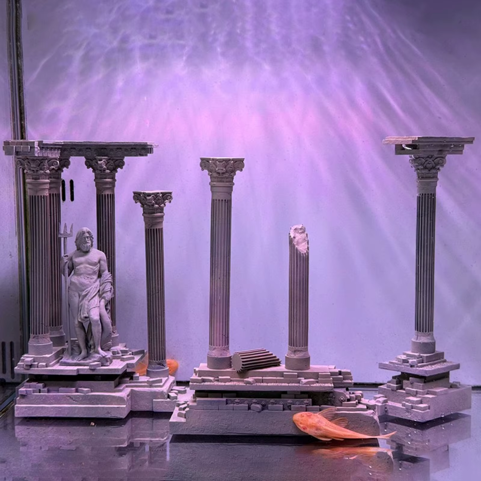 Roman Column Decoration Resin Fish Tank Decor Mini Realistic Beautiful Scenery Decor Accessory Fish Tank Accessories — image 3