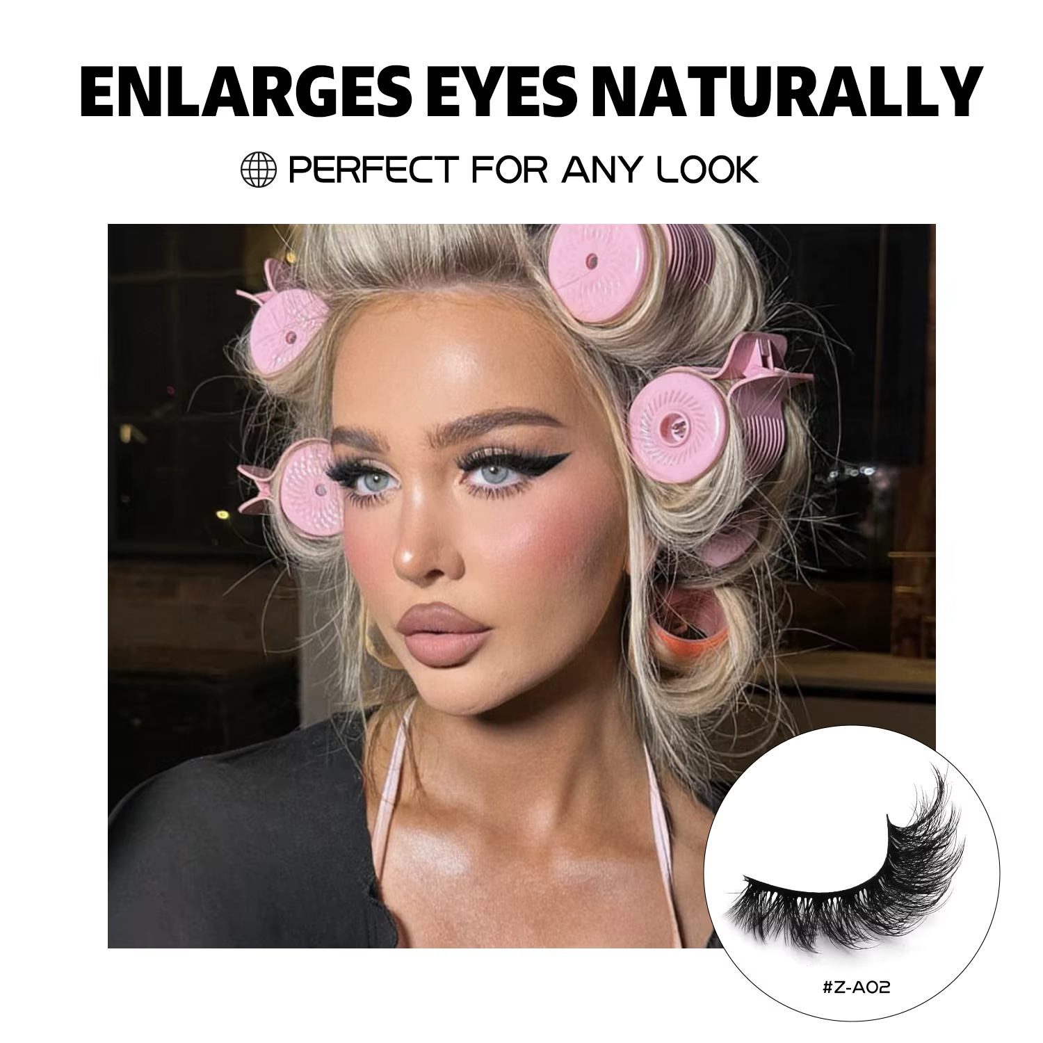 GROINNEYA False Eyelashes 3D Mink Lashes Cat Eyelashes Fluffy Wispy Volume Lashes Fake EyeLashes Natural Lashes Strips Makeup — image 3