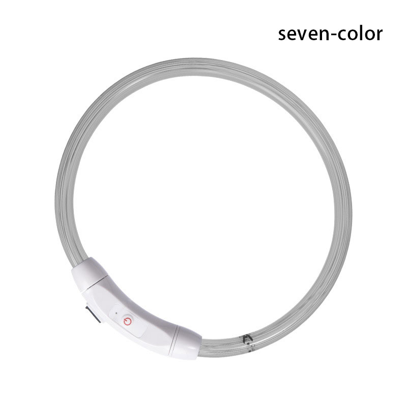 Collar Luminoso para Mascotas Collar de Mascota Carga USB DIY Collar de Perro Luminoso Collar de Cuello Seguro para Caminar con Perros — imagen 5