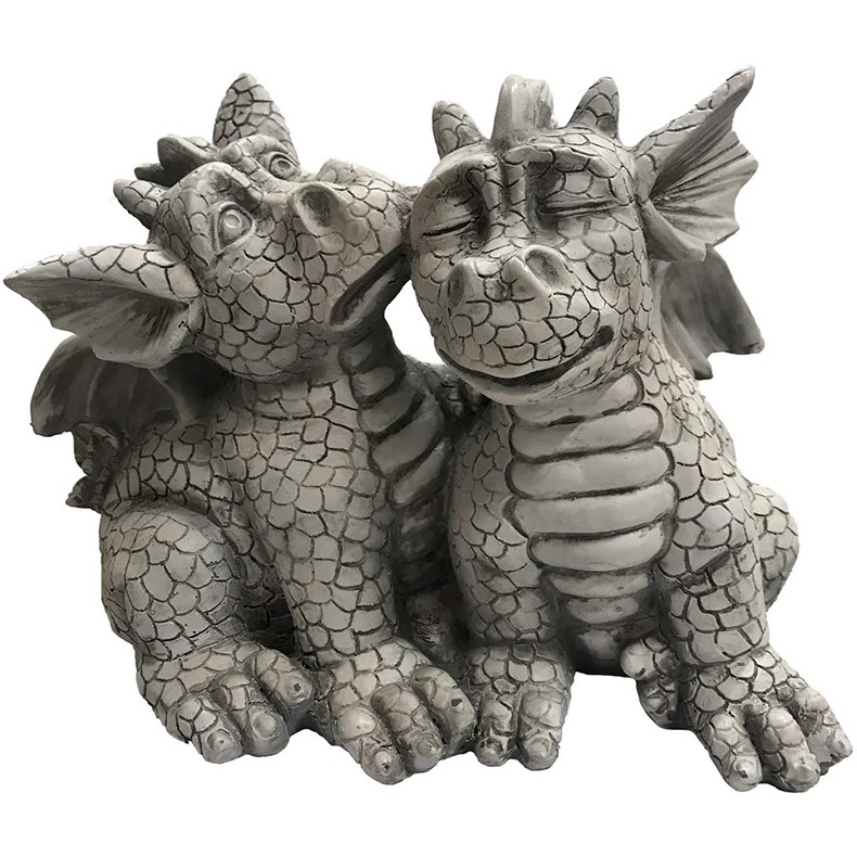 Solar powered dragon sculpture resin animal ornaments — image 5
