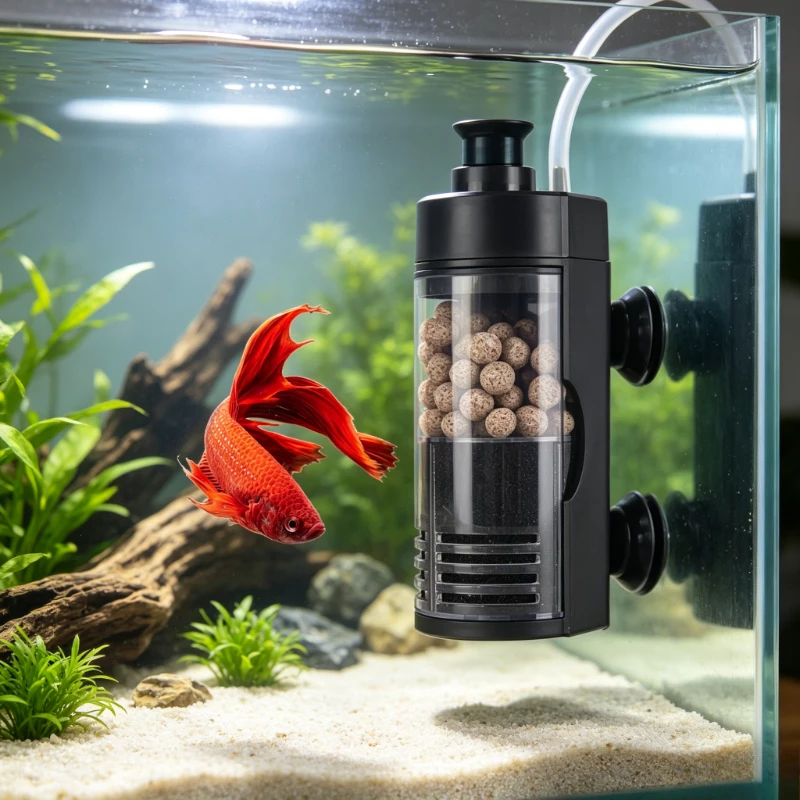 Filtro de Circulación Acuática con Cultivo Bacteriano para Tanque de Peces Betta - Mejora Oxígeno y Claro