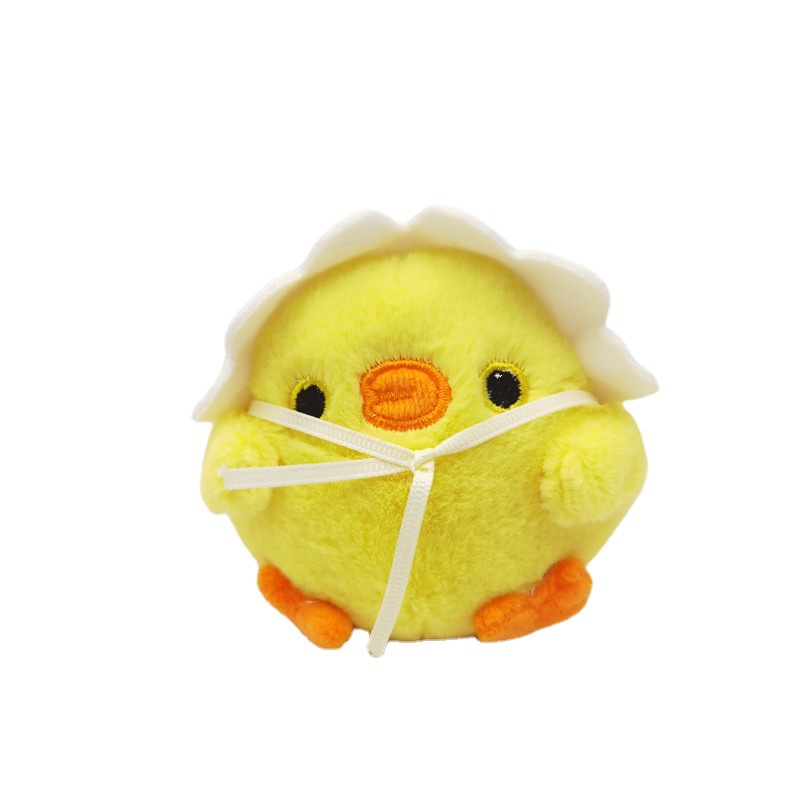 Cute Little Yellow Chicken Plush Toy Mini Bag Pendiente Clave — imagen 4