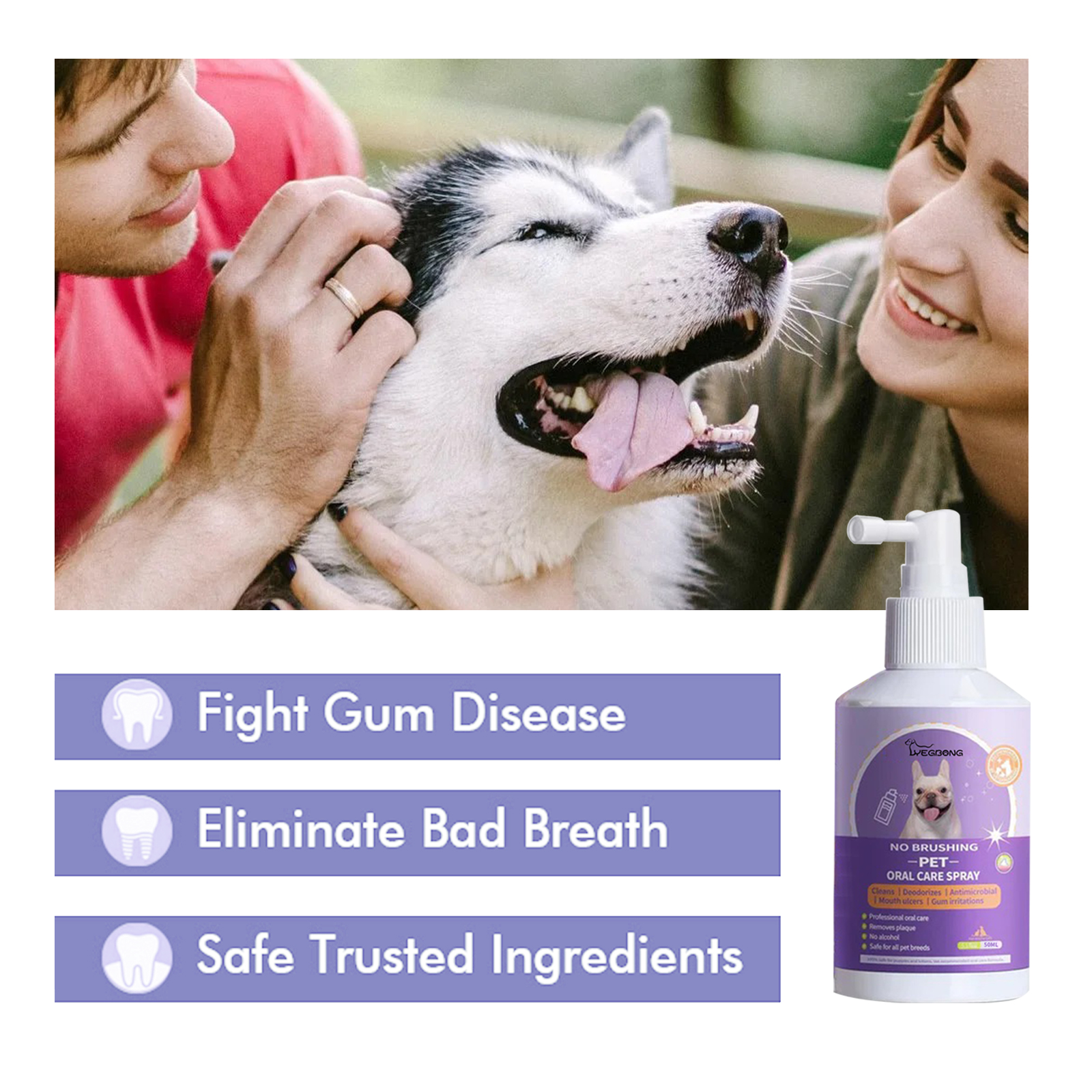 Yegbong Dog And Cat Tooth Cleaning Spray, Pet Mouth Cleaning Breath Fresh Deodorizing Cleaning Spray — image 6