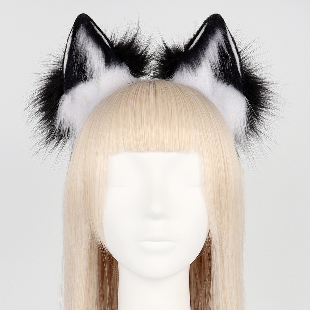 Accesorio de orejas ajustables para cosplay de zorro o lobo Halloween — imagen 1