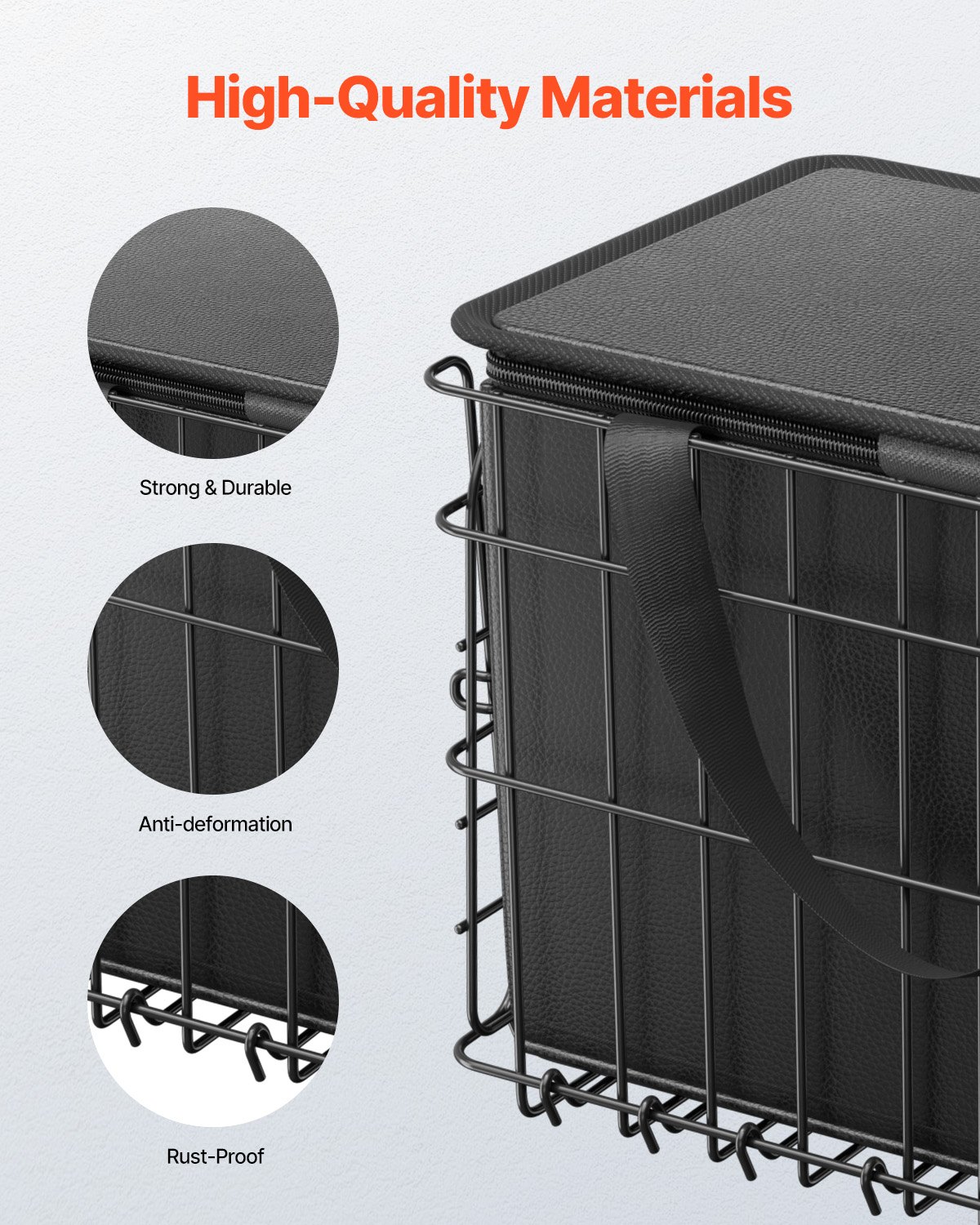 Cesta de Bicicleta Plegable, Cesta de Aluminio con Red de Transporte y Cubierta Impermeable, Diseño de Llenado Rápido para Hombres y Mujeres que transportan Mascotas, Perros, Frutas y Compras — imagen 3