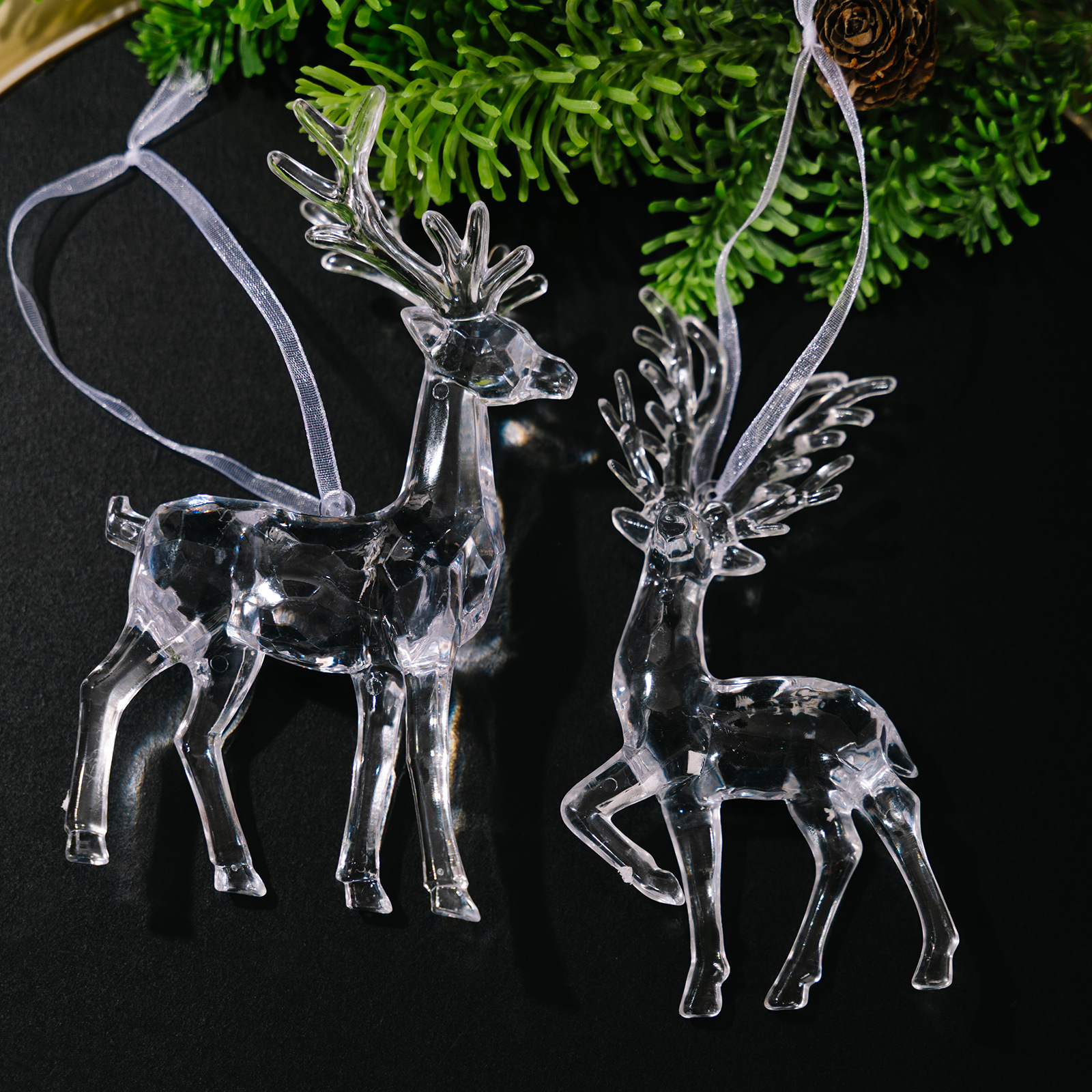 Transparent Elk Pendant Christmas Decoration Elk Pendant Small Tree Atmosphere Decoration Pendant — image 4