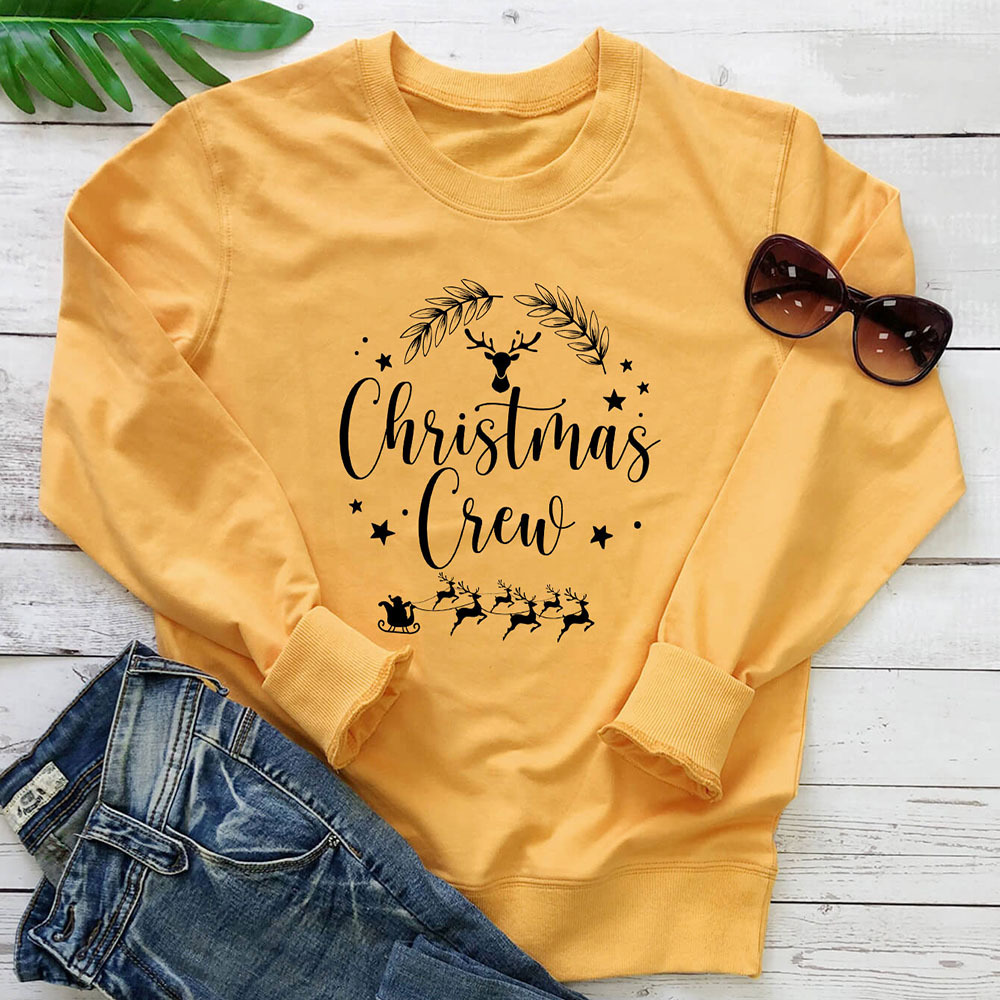 Christmas reindeer print hoodie with letters — image 2