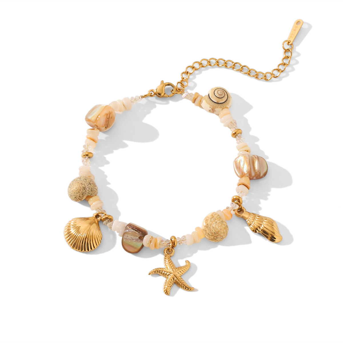 Cinturón de Brazalete en Concha de Estrella de Caracol para Mujer de Acero Inoxidable — imagen 4