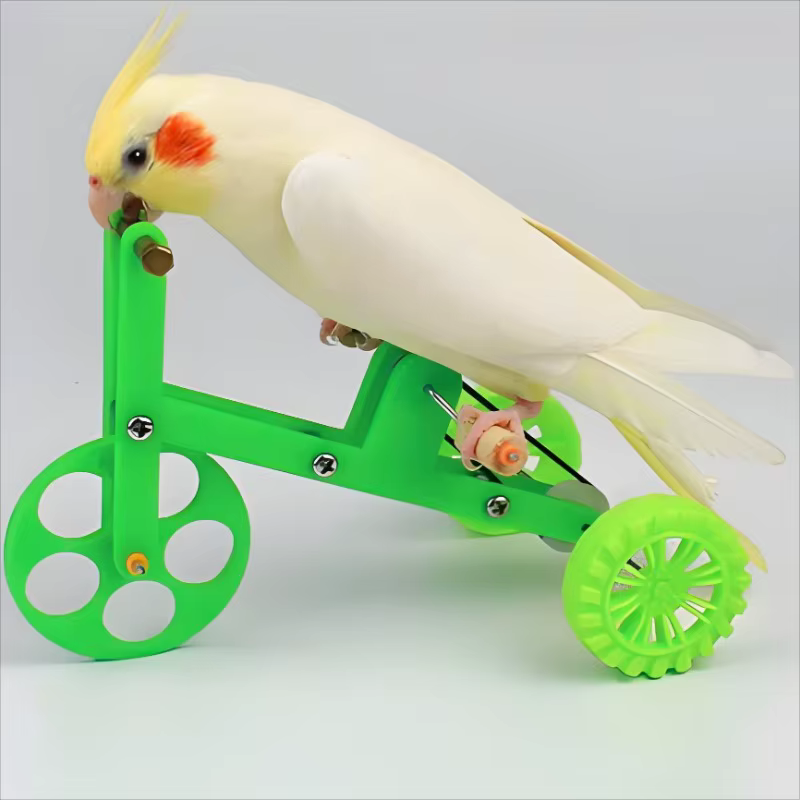 Parrot Bike Pet Bird Interactive Toy Bird Training Supplies Pet Parrot Interactive Training Props Small Bird Toy Bike — image 2