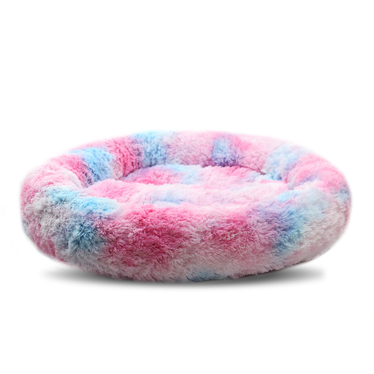 Caseta/Cama para Perros y Gatos de 55*55 cm, Colorida, Redonda, de Felpa, para Invierno, para Perros y Gatos Pequeños y Medianos — imagen 3