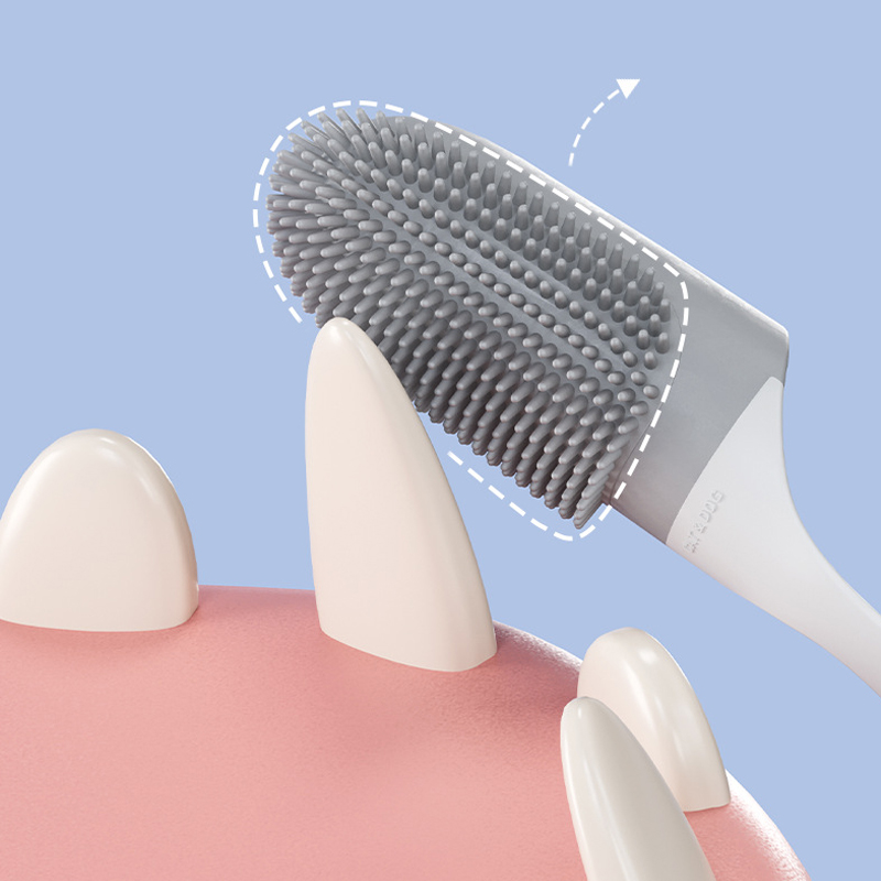 Limpia oral para perros y gatos con mango de dedo - Cepillo dental suave para mascotas — imagen 11