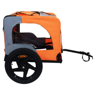 Utdoor Heavy Duty Collapsible Pet Bike Trailer With 16-Inch All Terrain Wheels & Universal Hitch Foldable Dog Cargo Carrier Cart For Bicycles — image 4