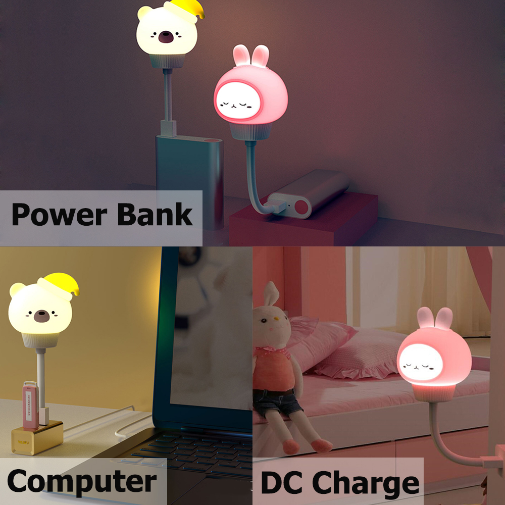 USB Bear, Rabbit, Kitten, Duckling, Children's Room, Dormitory, Breastfeeding And Feeding, Remote Control Night Light — image 6