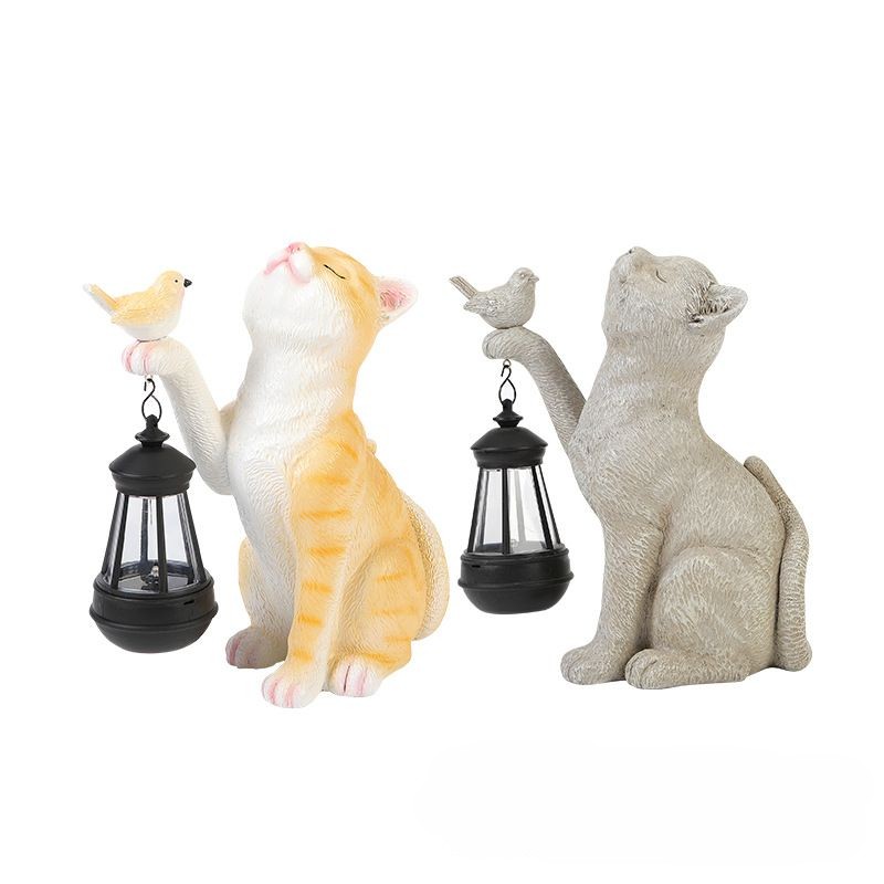Cute Cat Solar Lights Animal Scenery Viewing Lights Garden Outdoor