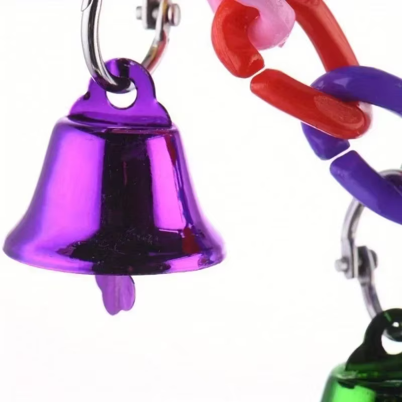 Parrot Toys Bird Suspension Bridge Bird Cage Swing Toy With Bell Pet Supplies Random Color — image 4