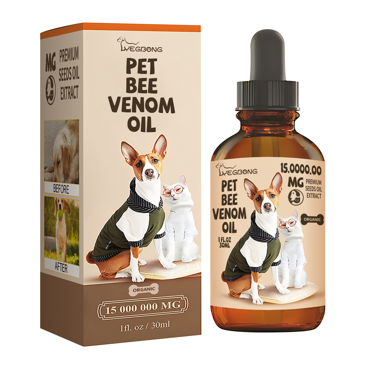 Pet Bee Venom Oil, Joint Care For Cats And Dogs Relieves Joint Pain For Pets Pet Care Water — image 1