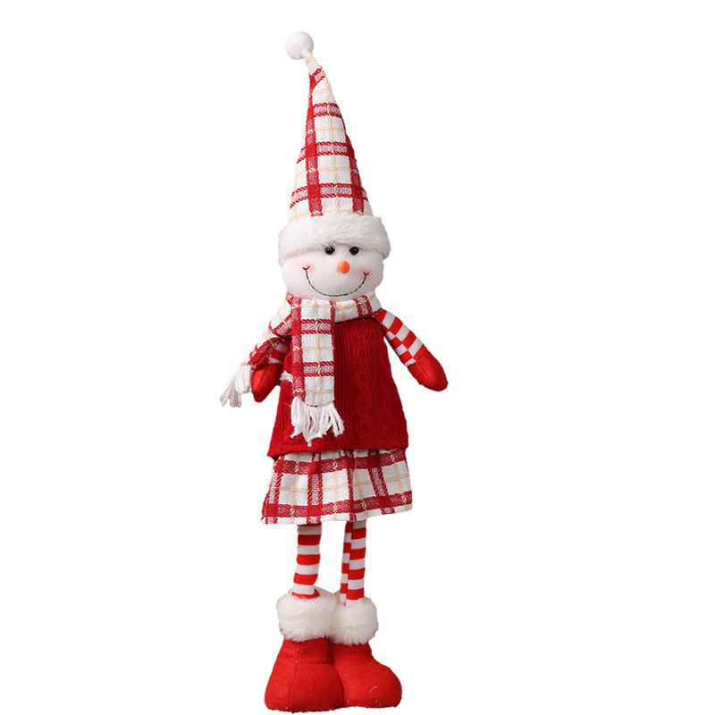 Christmas Stretchy Creative Dolls, Knit-Style Santa Claus, Snowman Reindeer Figurines Holiday Decoration — image 4
