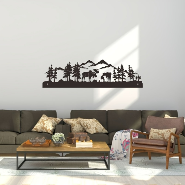 CIFbuy Ciervo de Metal para Decoración de Pared en Vivo, Regalo de Navidad Perfecto — imagen 2