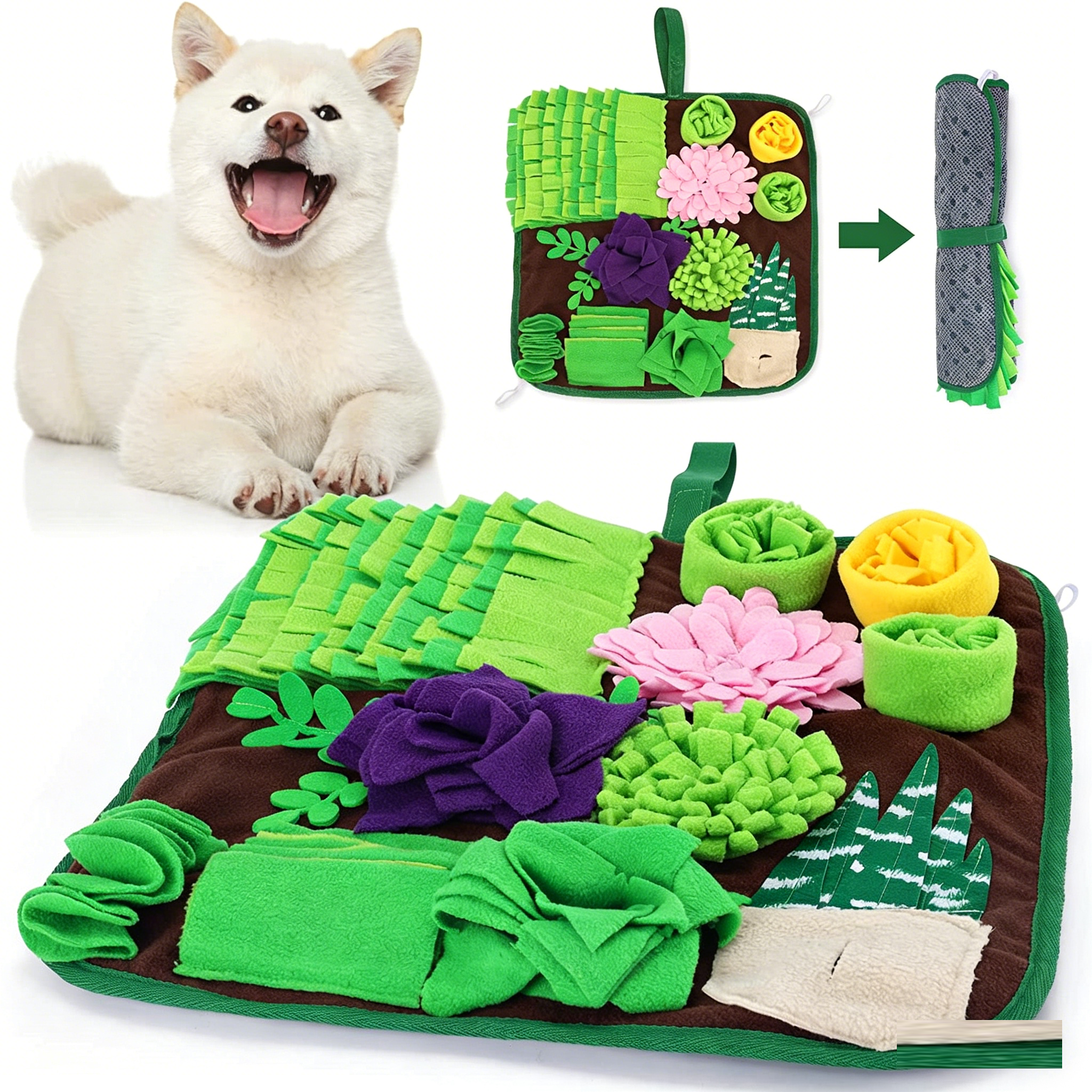 Pet sniffing pad feeding pad slow food consumption energy interactive training sniffing pad — image 1