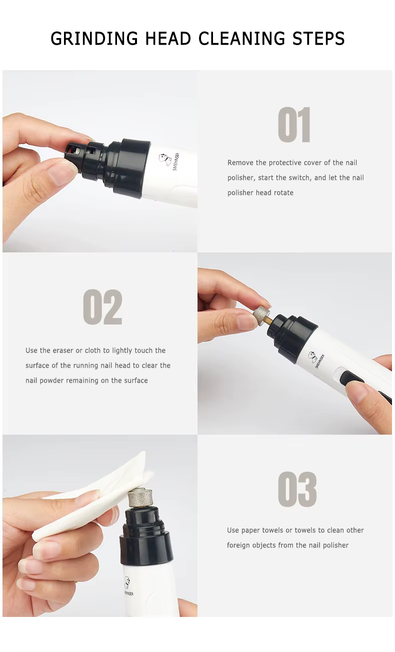 Electric Pet Cat Dog Nail Grinding Machine Nail Clippers Professional Mute Painless Dog Cat Paws USB Rechargeable Nail Trimmer — image 6