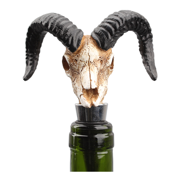 Antelope horn skull wine cork red wine bottle ornament — image 1