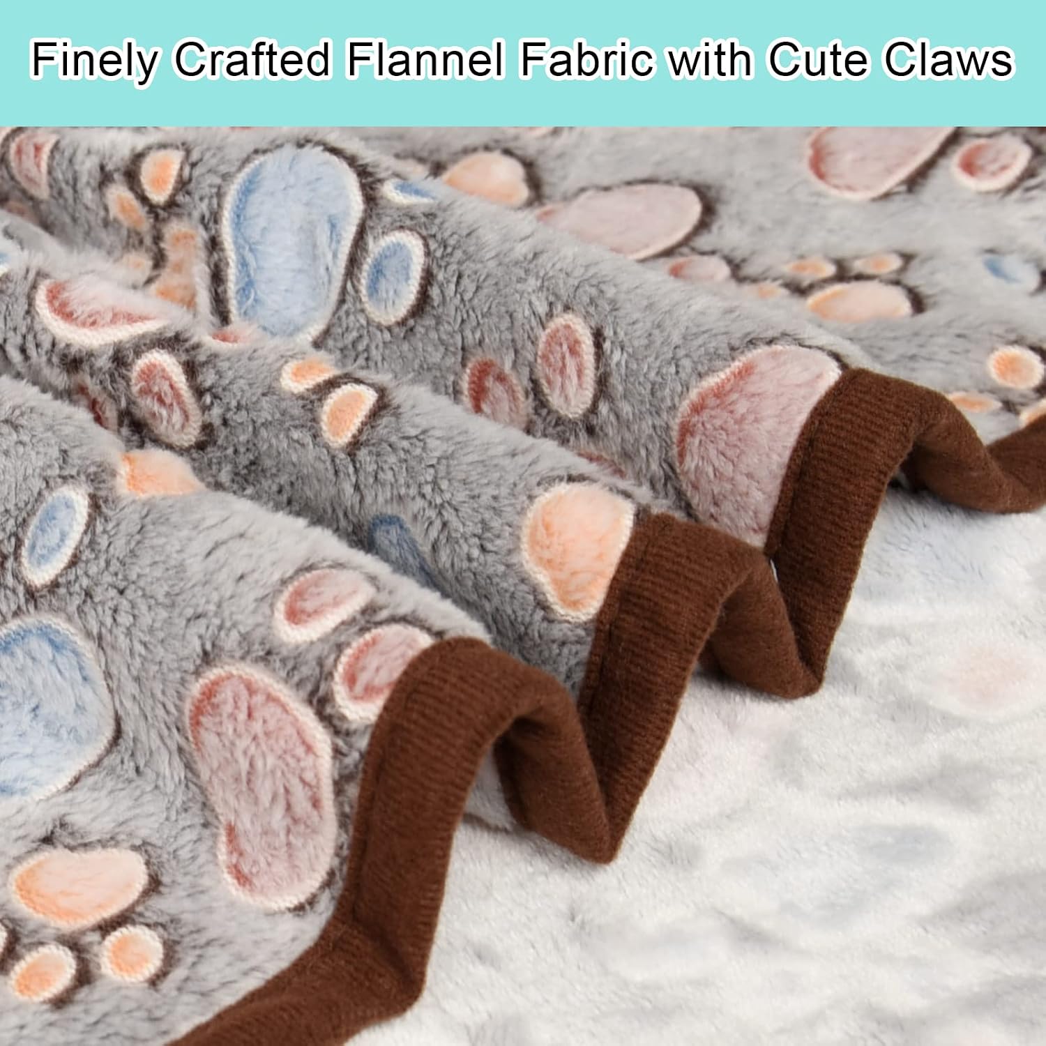 3 Pack Pet Blanket, Soft Plush Paw Print Dog Blanket Washable, Warm Fleece Cat Blanket For Large Medium Dogs, Sofa Couch Bed Cage Protector, 23 X 16 In, 30 X 20 In, 41 X 31 In, 47.2 X 39.3 In — image 8