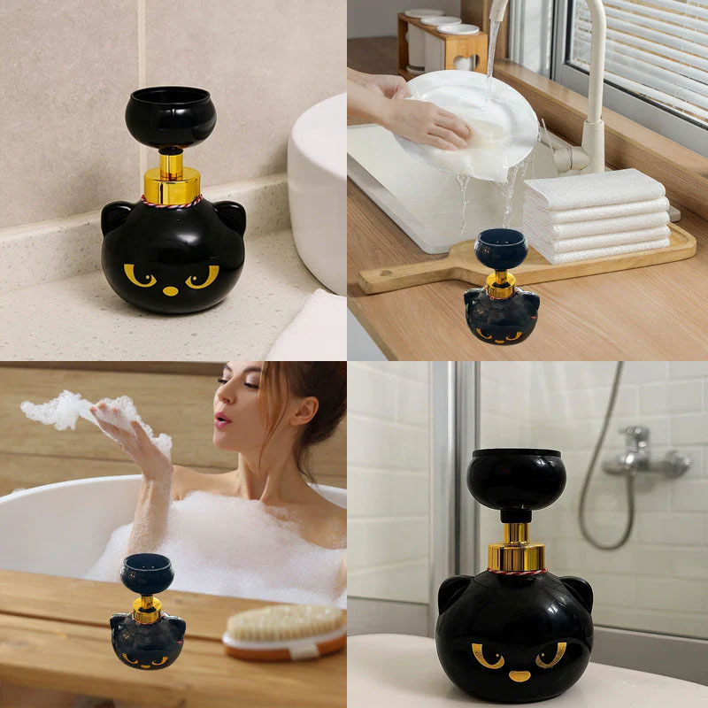 Cute Cat Paw Foam Soap Dispenser. Flower-shaped, funny. Cat lover gift for bathroom/kitchen — image 3