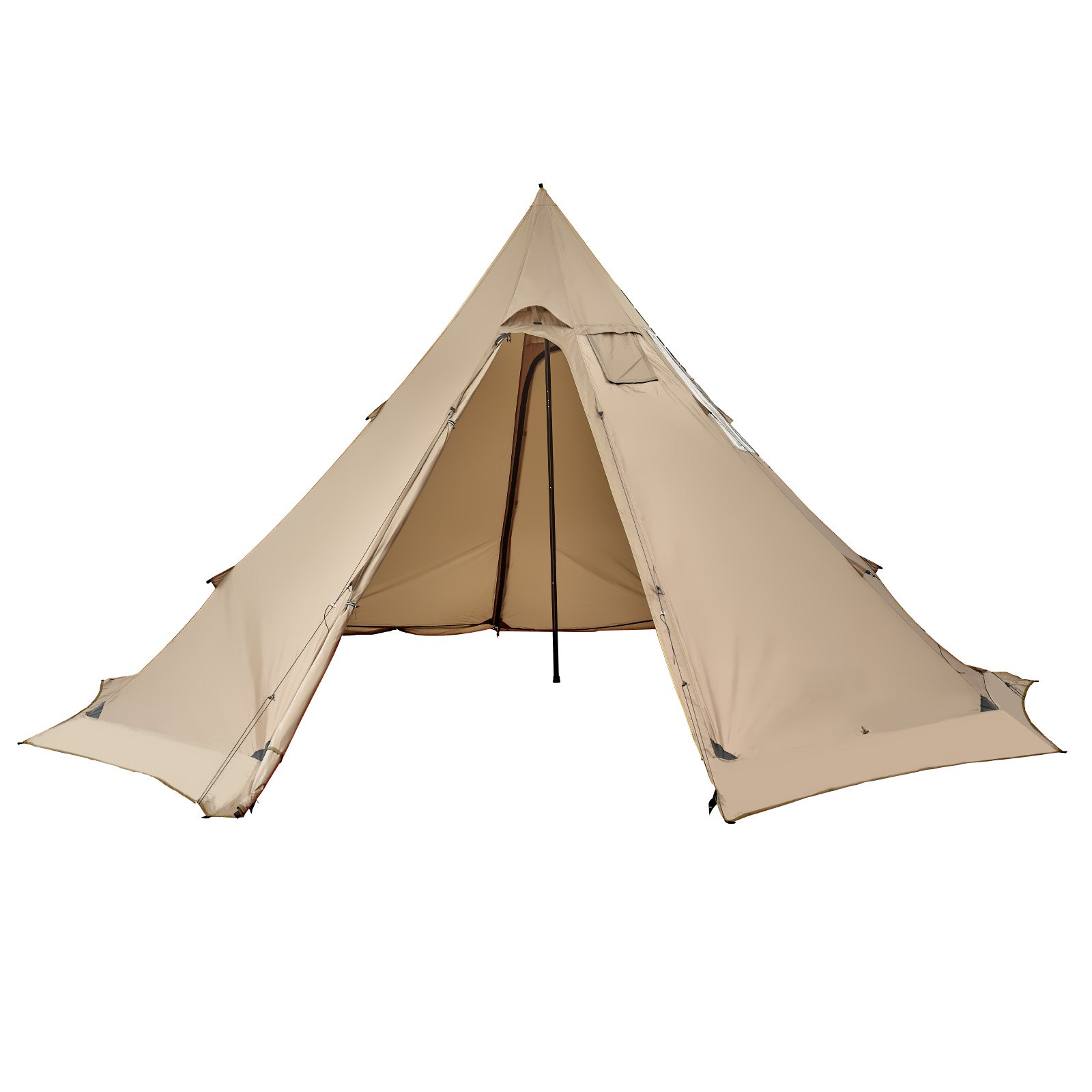 Tenda Caliente para 4-6 Personas, Tenda Portátil de Invierno con Abertura para Estufa, Tela Acabada Impermeable para Camping, Ligera y Resistente a Vientos para Excursiones, Pesca y Senderismo — imagen 1