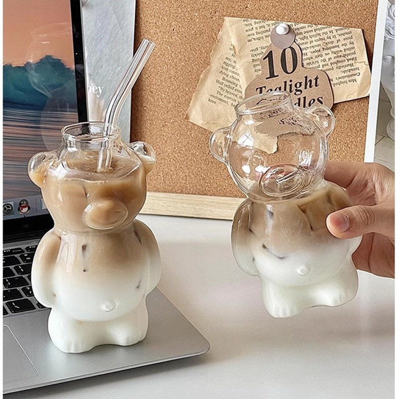 Bear cup coffee cup cartoon glass cup — image 4