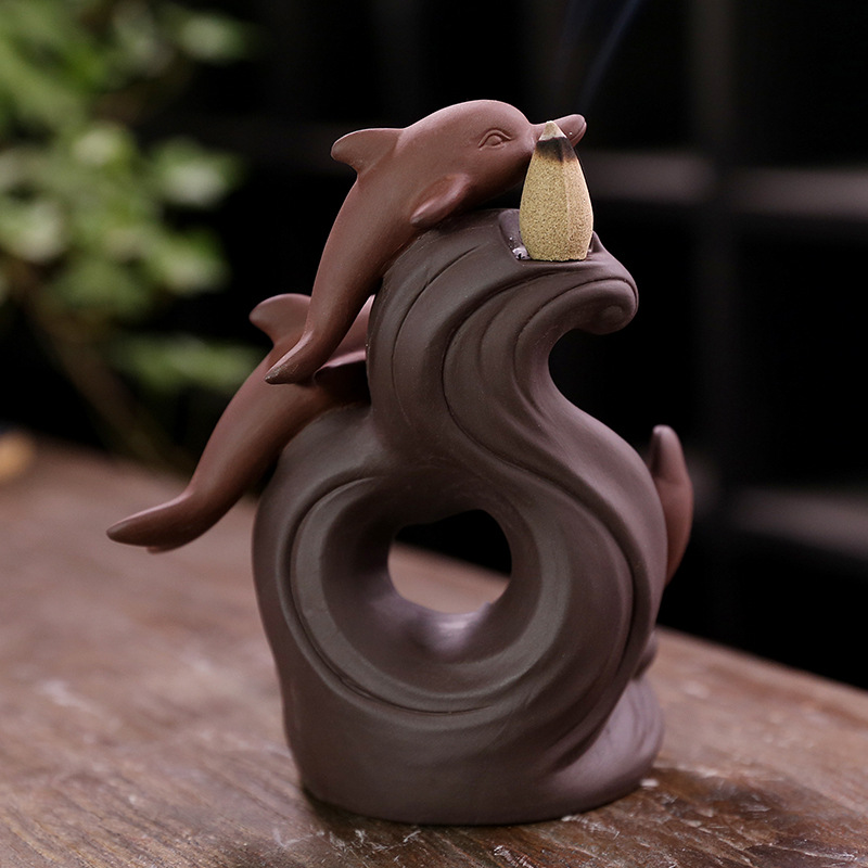 Nordic Style Dolphin Backflow Aromatherapy Furnace Ornament — image 4