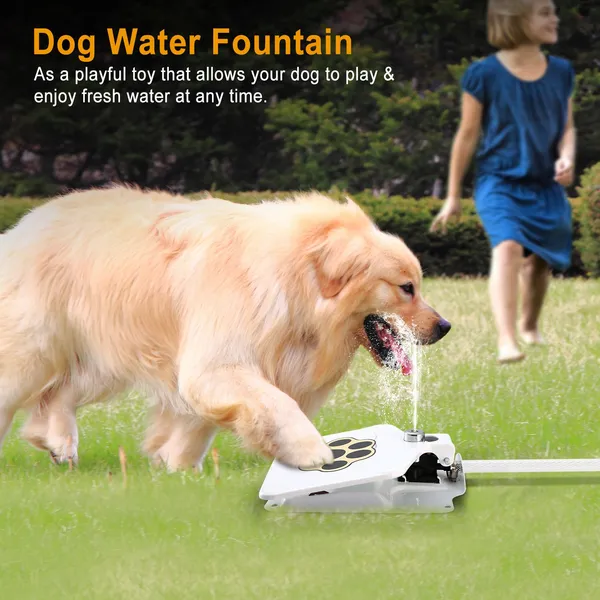 Fuentes de Agua para Perros al Aire Libre - Dispensador de Agua para Mascotas con Activación por Piso y Chorro — imagen 4