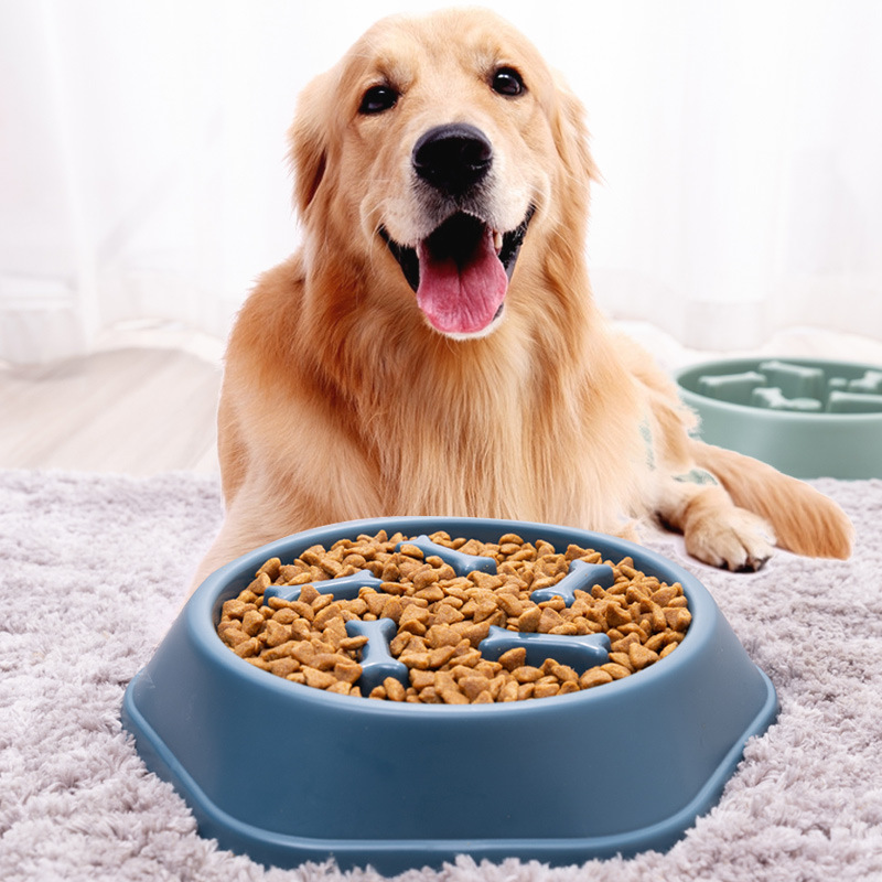 Tazón de Comida Lenta Antiahogo para Mascotas, Tazón para Perros en Forma de Hueso de Alimentación Lenta, Tazón Antiderrame — imagen 4
