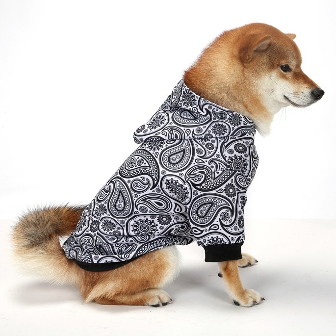 Christmas pet plaid hoodie with thickened hooded small medium and large dog clothing — image 2
