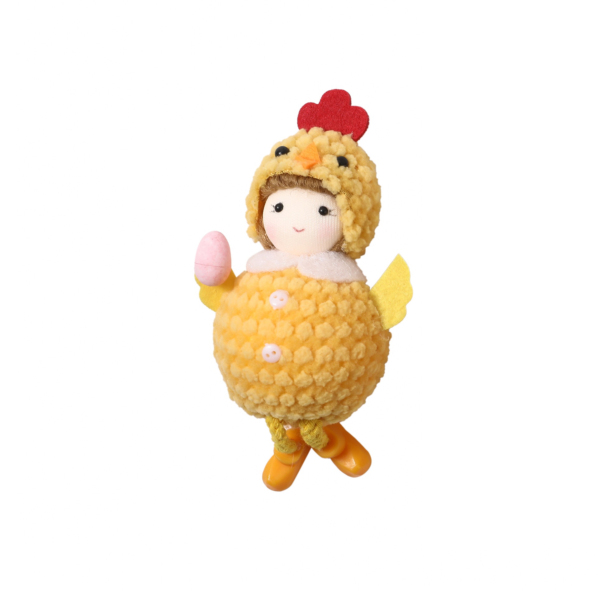 Sombrero de Pollo Pascuas con Niña en el Estómago que Sostiene Huevo de Pascua, Decoración para Escenario de Fiesta — imagen 7