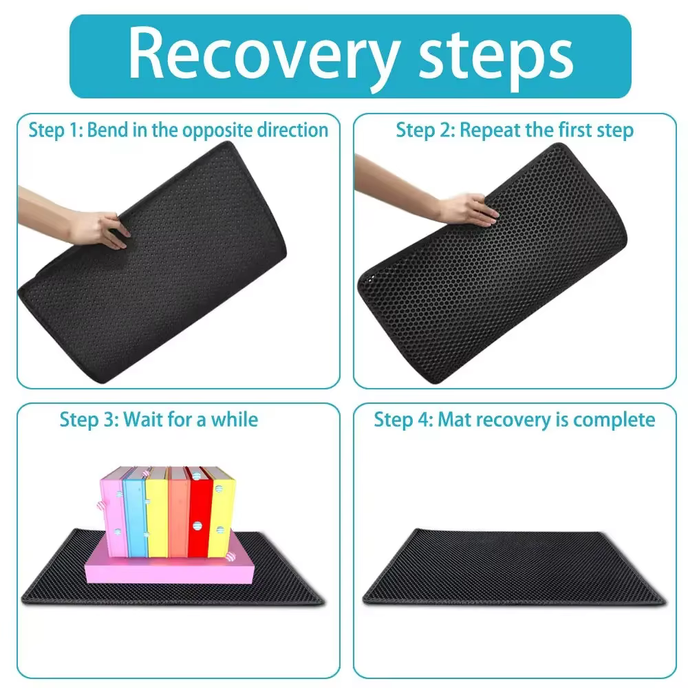 Cat Litter Mat With Gift Double Layer Waterproof Pet Litter Box Mat Non-slip Sand Cat Pad Washable Bed Mat Clean Pad Products — image 6