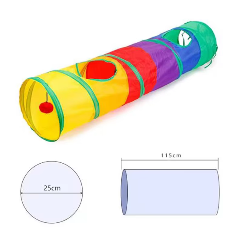 Túnel de Gato Juguete Colapsable para Actividad Mental y Escondite para Mascotas Felinas y Perros Pequeños Indoors y Outdoors — imagen 4
