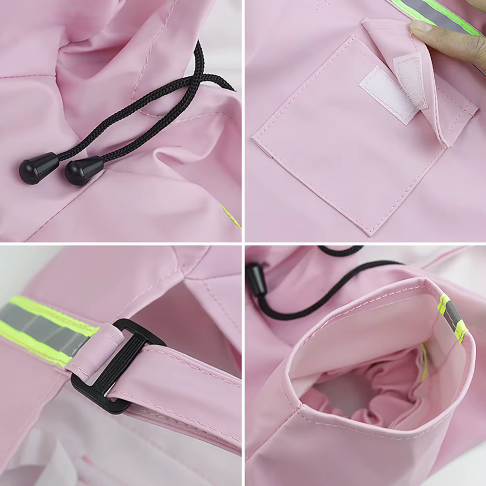 Chaquetón Impermeable para Perros Grandes Estilo Capa de Corgi, Ropa de Perro con Reflejos y Capucha para Caninos — imagen 5