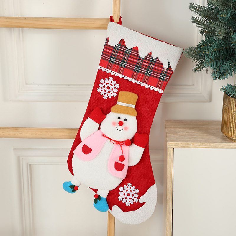 Christmas Day Decoration Cartoon Old Man Elk Snowman Window Decoration Cute Home Christmas Style Gift Bag Hanging Socks — image 8