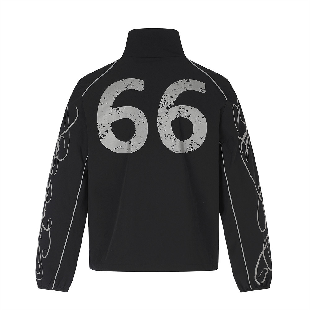 Flying Horse Embroidered Half High Neck Charge Jacket — image 3