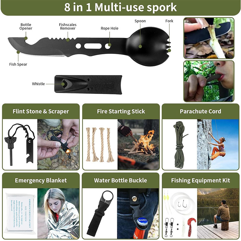 Multi-functional Outdoor First Aid Kit, Emergency Survival Gear with Trauma Bag for Camping, Hiking, Hunting Adventures — image 6