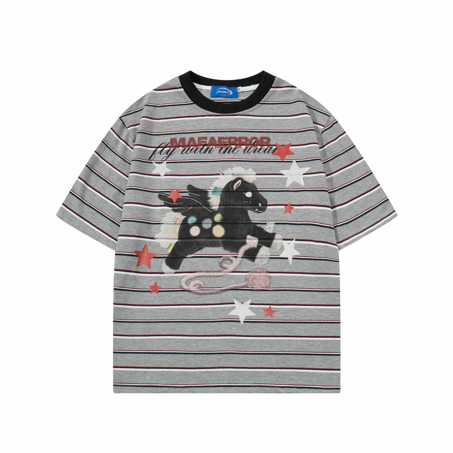 Camiseta de manga corta con estampado de pony de dibujos animados — imagen 2