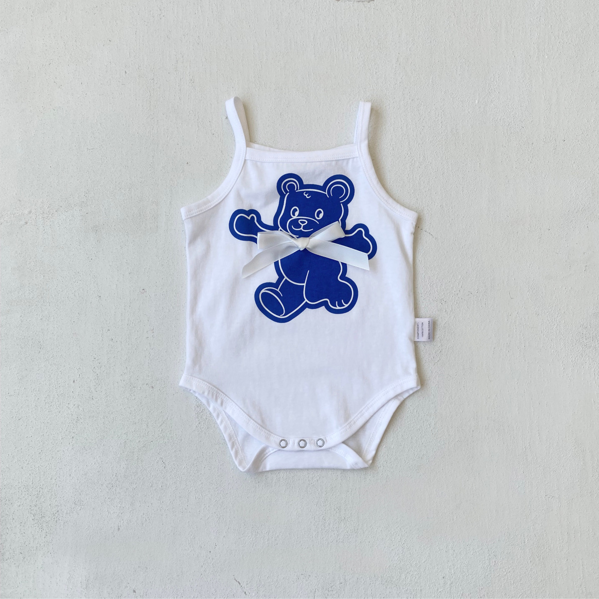 Romper Baby Bear Print Bow Cotton Triangular Bodysuit — image 7