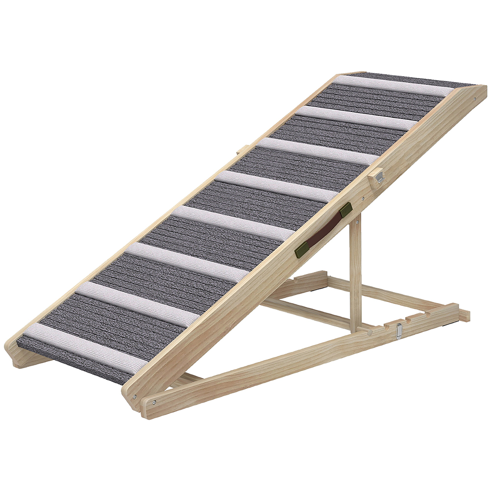 Dog Ramp For Couch, 4 Adjustable High-traction Carpet And Crossbars Foldable Pet Ramp For Small To Large Dog — image 3
