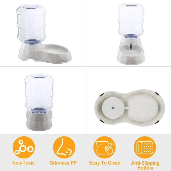 Dispensador de Agua para Mascotas de 1 Galón, Autoservicio por Gravedad, Bebedero Automático para Gatos y Perros — imagen 5